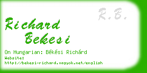 richard bekesi business card