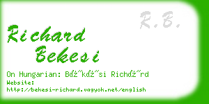 richard bekesi business card
